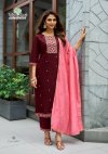 Fiza Vol 6 By Vaniska Roman Silk Kurti With Bottom Dupatta 